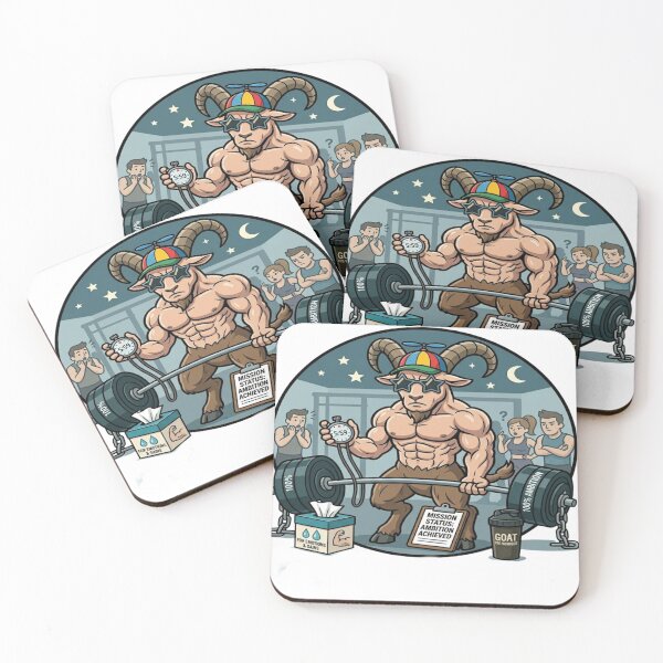 Item preview, Funny Capricorn Zodiac Gym - "Ambitious GOAT" Intensity Deadlift T-shirt designed and sold by ClaussShop.