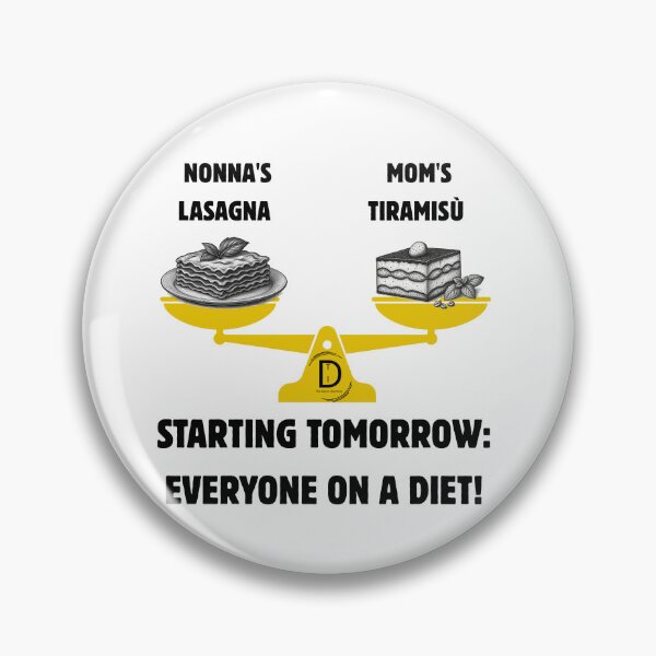 Item preview, Funny Italian Diet Joke: Nonna's Lasagna vs Mom's Tiramisu designed and sold by TheItaliandilemma.