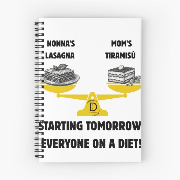 Item preview, Funny Italian Diet Joke: Nonna's Lasagna vs Mom's Tiramisu designed and sold by TheItaliandilemma.