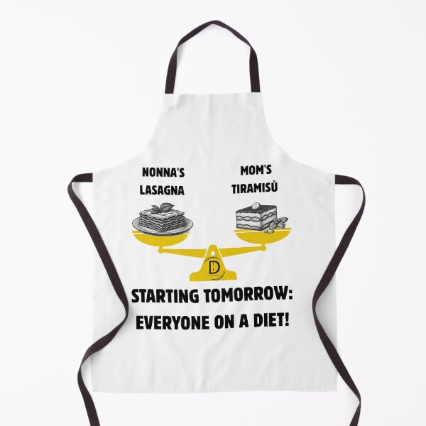 Item preview, Funny Italian Diet Joke: Nonna's Lasagna vs Mom's Tiramisu designed and sold by TheItaliandilemma.