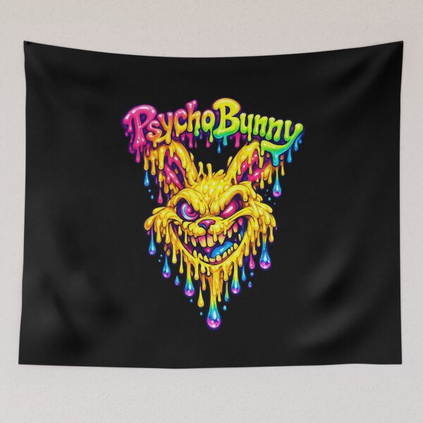 Item preview, Psycho Bunny Melting Neon Drip – Creepy Cute Horror designed and sold by SidTastic .