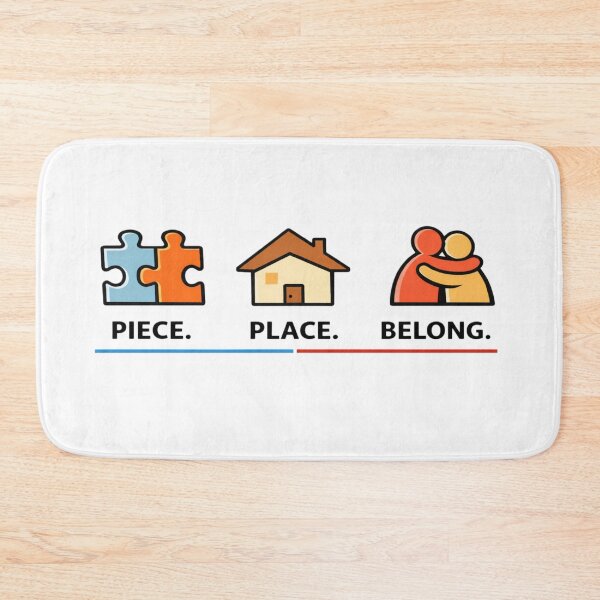 Item preview, Piece Place Belong Shirt – Minimal Inclusion Design, Mental Health & Belonging, Autism Awareness Gift designed and sold by Be-You-Vibes.
