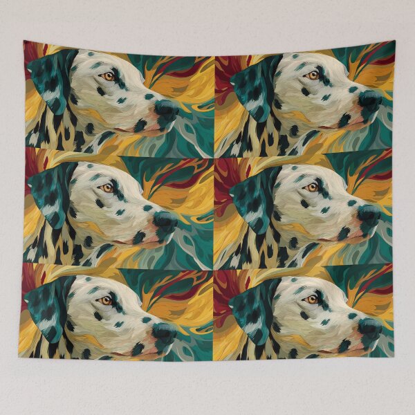 Item preview, Dog White Black Colors Illustration Aesthetic Landscapes  designed and sold by ART ATTACK ZONE.