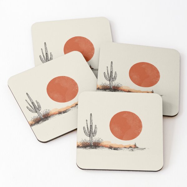 Item preview, Sunset over desert with cactus designed and sold by anytka.