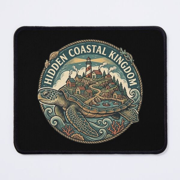 Item preview, Hidden Coastal Kingdom - Vintage Sea Turtle Lighthouse Village designed and sold by Jaroslaw-S.