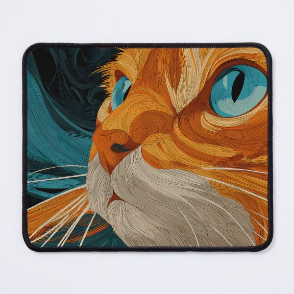 Item preview, Orange Cat Colors Illustration Aesthetic Landscapes designed and sold by ART ATTACK ZONE.