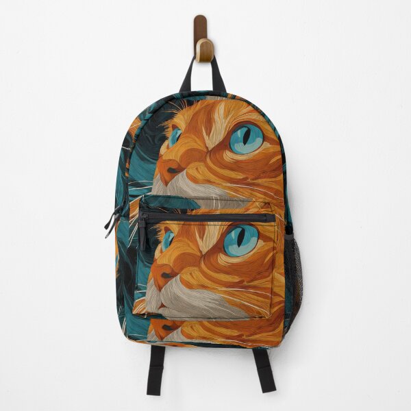 Item preview, Orange Cat Colors Illustration Aesthetic Landscapes designed and sold by ART ATTACK ZONE.