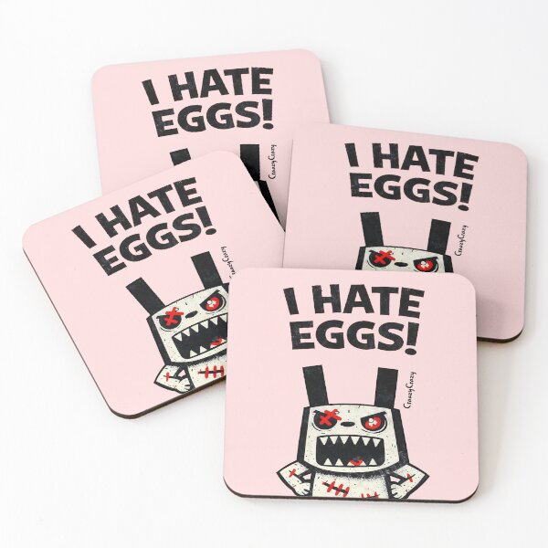 Item preview, Angry Bunny - I Hate Eggs T-shirt, Mug, Notebook – Anti-Kitsch, Anti-Easter  designed and sold by CraazyCrazyArt.