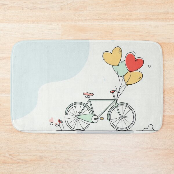Item preview, Colorful balloon bike scene designed and sold by anytka.
