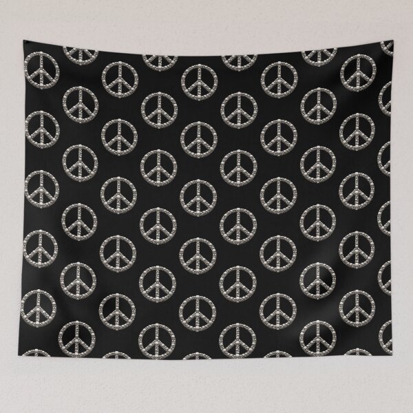 Item preview, Peace at Last - Human Skull Peace Sign Silhouette Gothic Art designed and sold by Tw1nsAIArt.