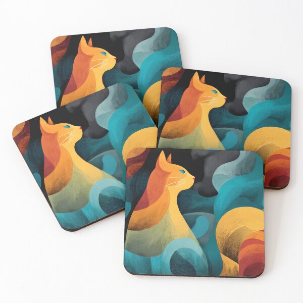 Item preview, Art Design Cat Colors Illustration Aesthetic Landscapes  designed and sold by ART ATTACK ZONE.