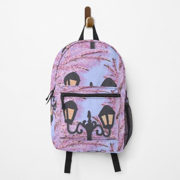 Item preview, Street Lamp Under Pink Trees designed and sold by ArtYuly.