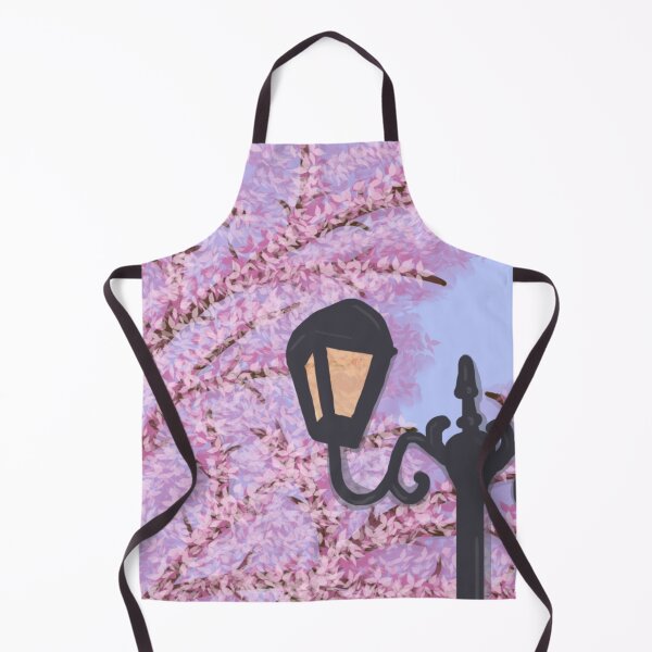 Item preview, Street Lamp Under Pink Trees designed and sold by ArtYuly.