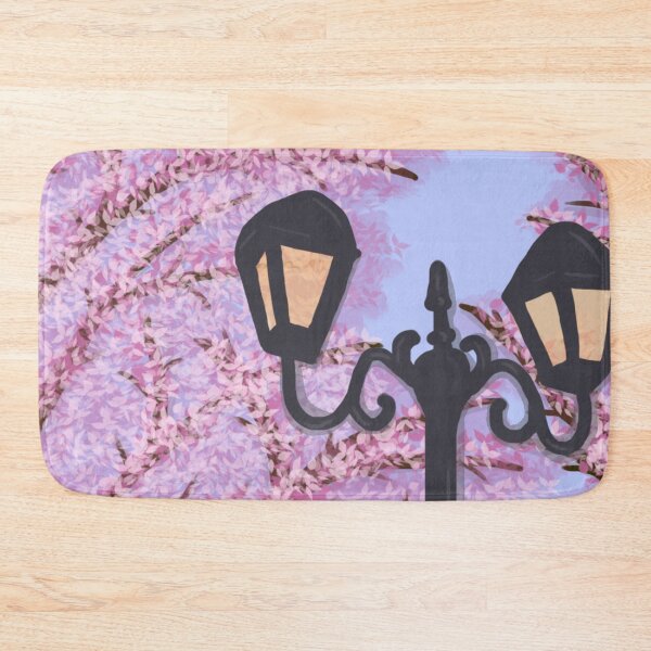 Item preview, Street Lamp Under Pink Trees designed and sold by ArtYuly.