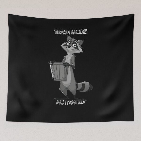 Item preview, Funny Raccoon Meme Collection – TRASH MODE ACTIVATED Cartoon Trash Panda Shirt designed and sold by MiraLumeStudio.