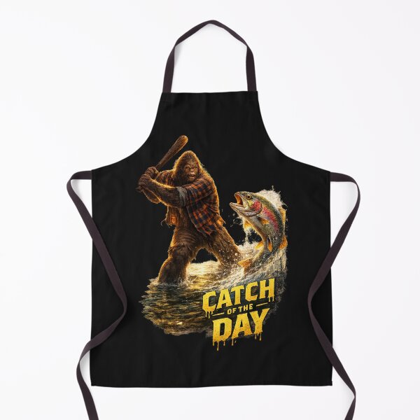 Item preview, Bigfoot Catch of the Day Shirt – Sasquatch Fishing Trout Design | Funny angler gift designed and sold by SoftInk Studio.