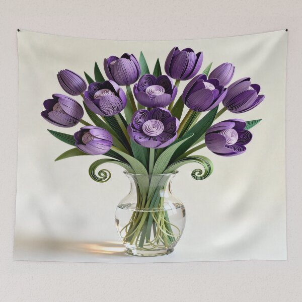 Item preview, Royal Purple Tulip Floral Art designed and sold by Soul Imaginaire.