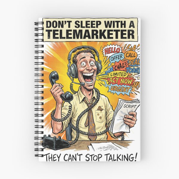 Item preview, DON’T SLEEP WITH A TELEMARKETER • THEY CAN’T STOP TALKING! designed and sold by graficsfx.