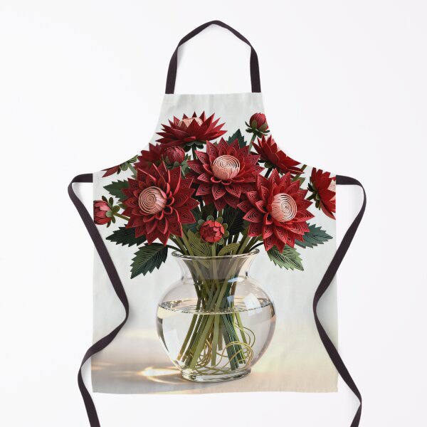 Item preview, Dramatic Red Dahlia Floral Art designed and sold by Soul Imaginaire.