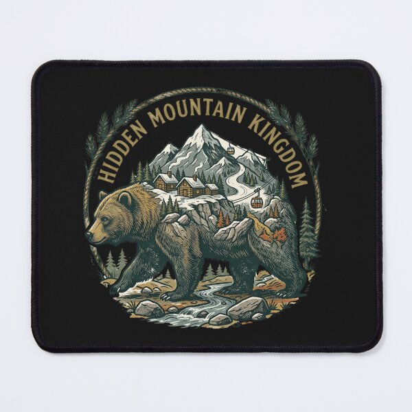 Item preview, Hidden Mountain Kingdom - Vintage Grizzly Bear Alpine Village designed and sold by Jaroslaw-S.