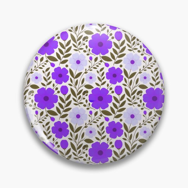Item preview, Vibrant purple colored flowers seamless pattern, on a pale background designed and sold by LeedsArtStudio.