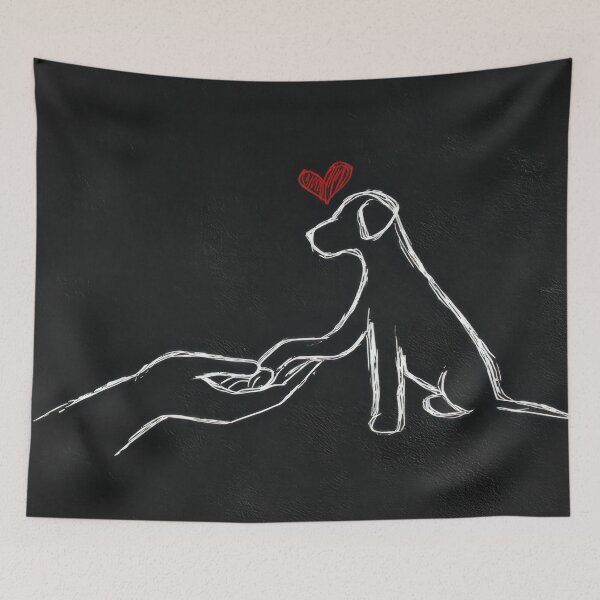 Item preview, Hand and dog with heart designed and sold by anytka.