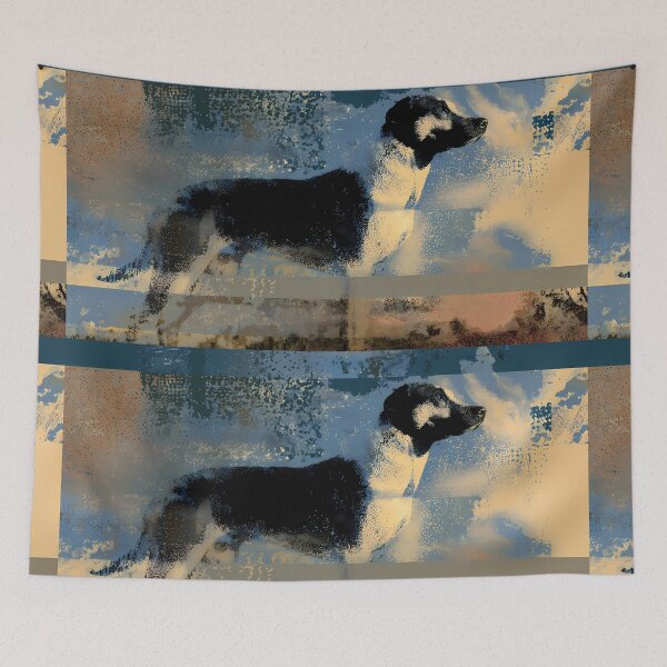 Item preview, Wall Dog Colors Illustration Aesthetic Landscapes  designed and sold by ART ATTACK ZONE.