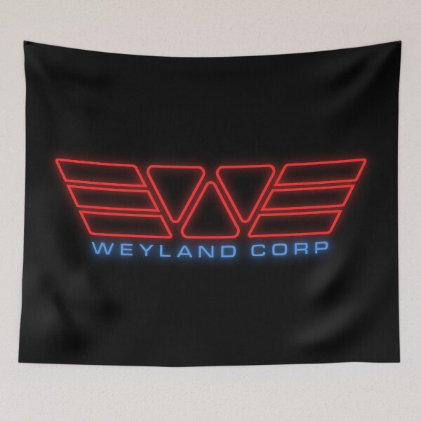 Item preview, Alien Weyland Corp Neon Retrowave Logo designed and sold by Power Up Prints.