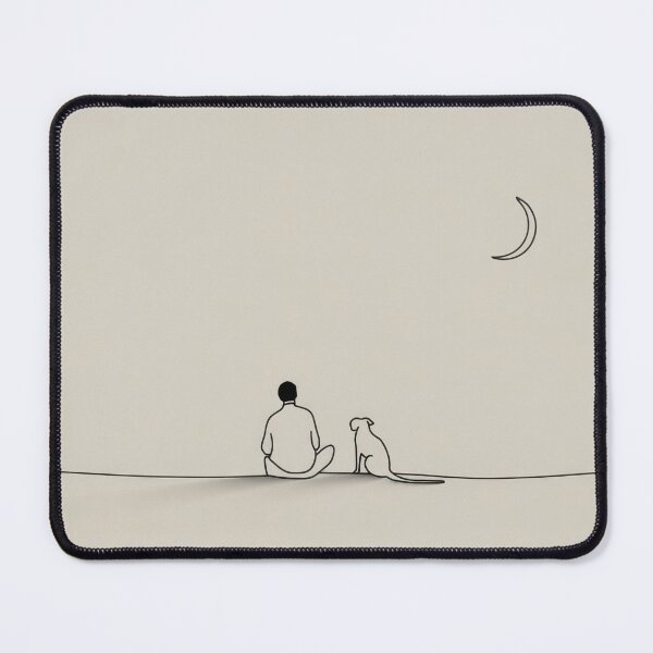 Item preview, Watching the moon with a dog designed and sold by anytka.