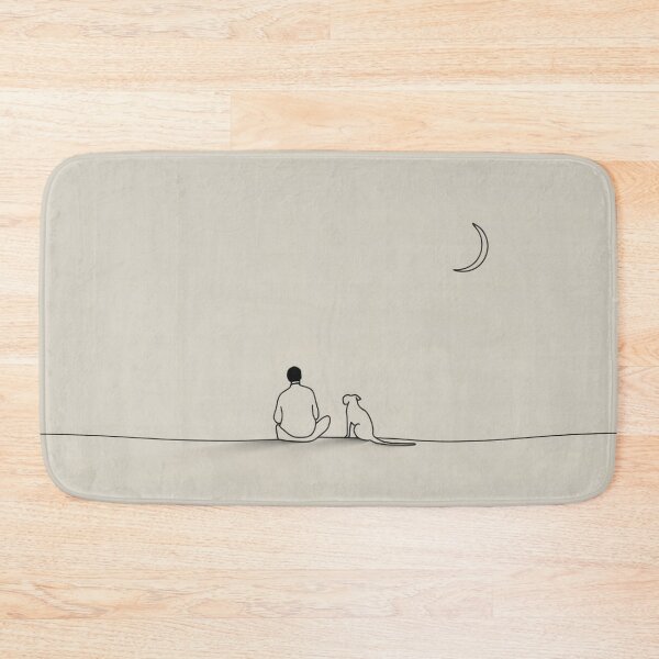 Item preview, Watching the moon with a dog designed and sold by anytka.