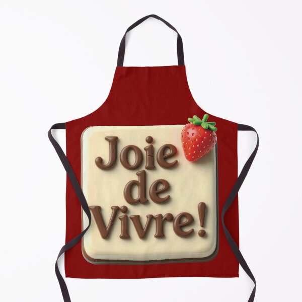 Item preview, Illustration of the expression "Joie de Vivre!" on a vanilla & chocolate cake! designed and sold by Alan-David.