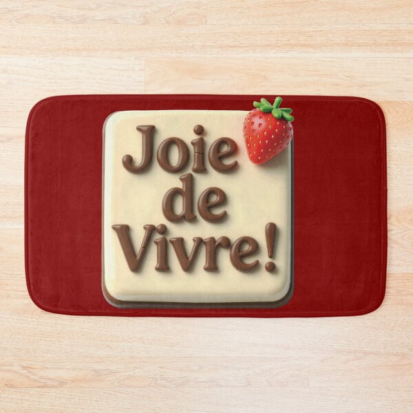 Item preview, Illustration of the expression "Joie de Vivre!" on a vanilla & chocolate cake! designed and sold by Alan-David.