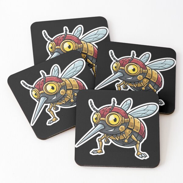 Item preview, Red and Gold Steampunk Scout Mosquito designed and sold by PixelStudioBe.