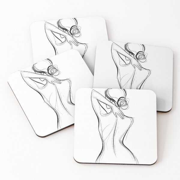 Item preview, Serenity Seated: Minimalist Female Form Line Drawing designed and sold by Jimhebbe.