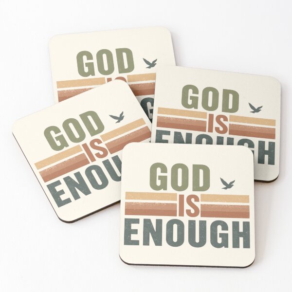 Item preview, God Is Enough Minimal Christian Faith Typography designed and sold by Sunniz.