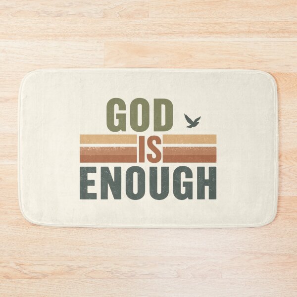 Item preview, God Is Enough Minimal Christian Faith Typography designed and sold by Sunniz.