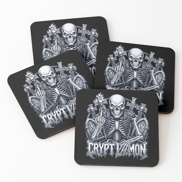Item preview, Crypt Demon Skeleton Occult Metal Cemetery Art designed and sold by DeimosArtIntl.