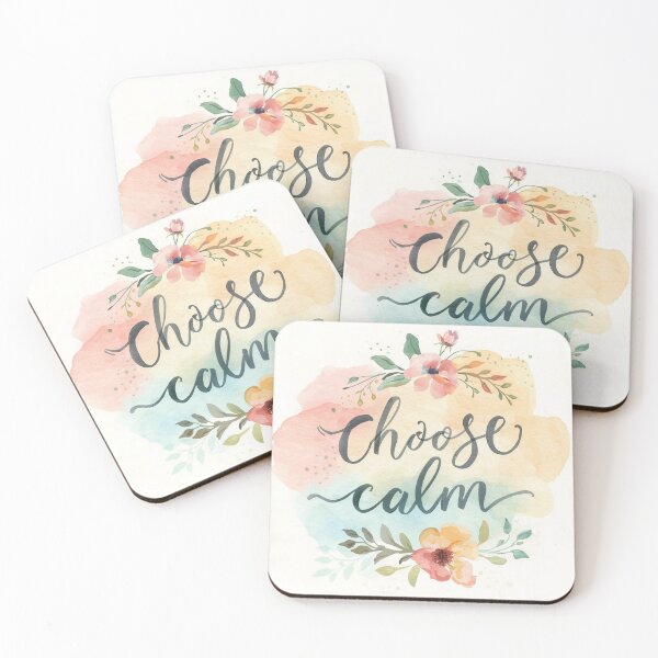 Item preview, Choose Calm – Soft Watercolor Floral Aesthetic Motivational Design designed and sold by MimisCornerCo.