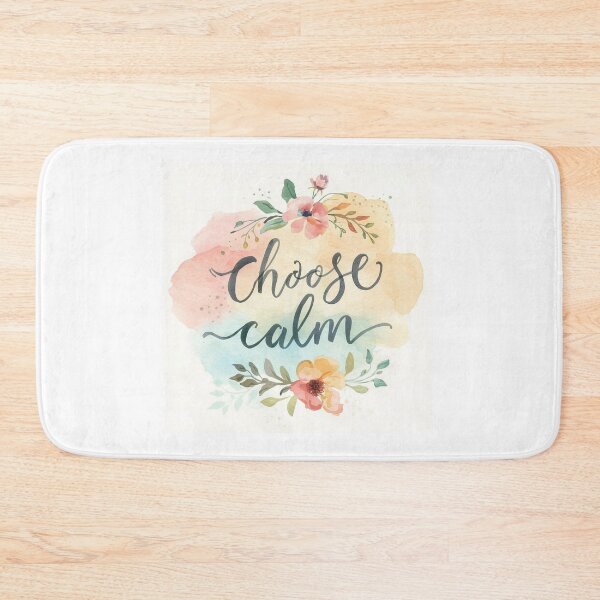 Item preview, Choose Calm – Soft Watercolor Floral Aesthetic Motivational Design designed and sold by MimisCornerCo.