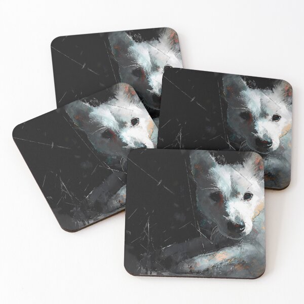 Item preview, White Dog Colors Illustration Aesthetic Landscapes  designed and sold by ART ATTACK ZONE.