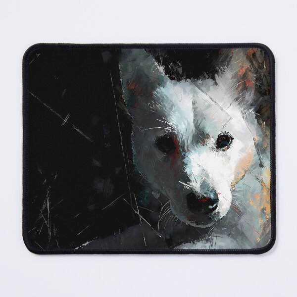 Item preview, White Dog Colors Illustration Aesthetic Landscapes designed and sold by ART ATTACK ZONE.