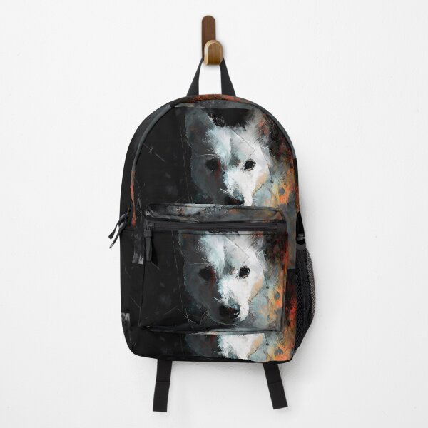 Item preview, White Dog Colors Illustration Aesthetic Landscapes  designed and sold by ART ATTACK ZONE.