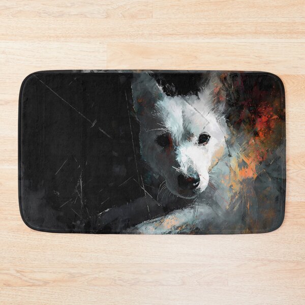 Item preview, White Dog Colors Illustration Aesthetic Landscapes  designed and sold by ART ATTACK ZONE.