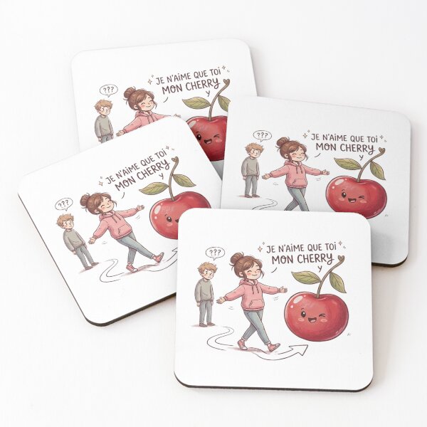 Item preview, I only love you, my Cherry - Humor & Kawaii - Cherry, funny humor, girl power designed and sold by Zeste d'Esprit.