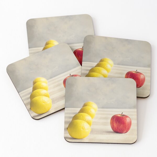 Item preview, Apple vs Lemons Minimalist Still Life Art designed and sold by NarjaShop.