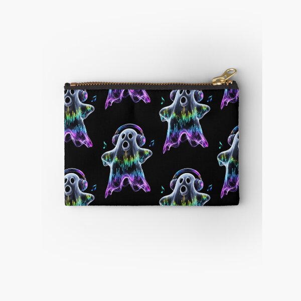 Item preview, Neon Music Ghost - Colorful Audio Visualizer Spooky DJ Art designed and sold by Tw1nsAIArt.