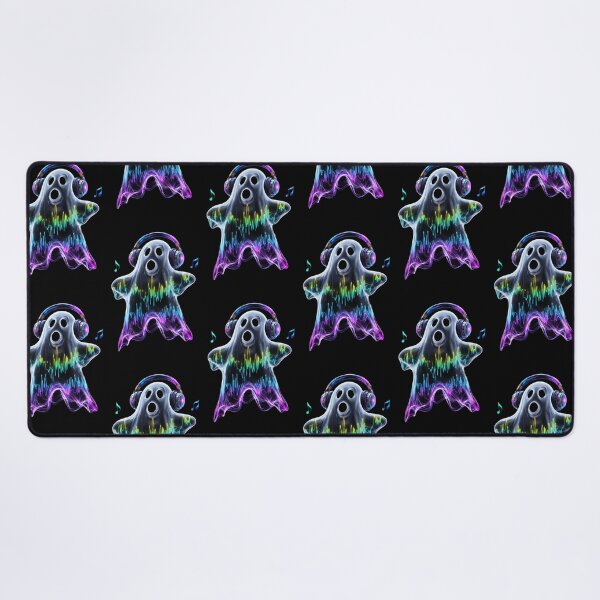 Item preview, Neon Music Ghost - Colorful Audio Visualizer Spooky DJ Art designed and sold by Tw1nsAIArt.
