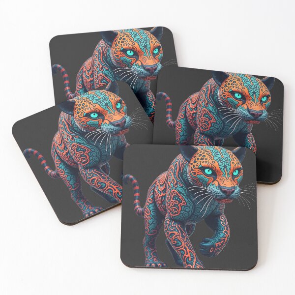 Item preview, Neon Jaguar Alebrije: Techno-Folk Art designed and sold by BGM by AI.