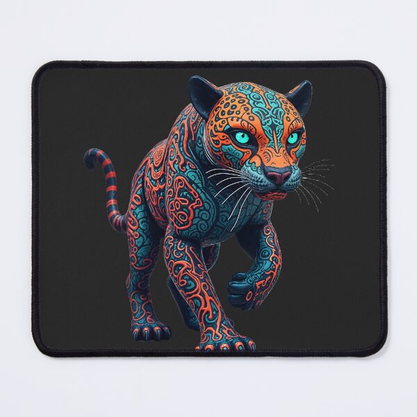 Item preview, Neon Jaguar Alebrije: Techno-Folk Art designed and sold by BGM by AI.