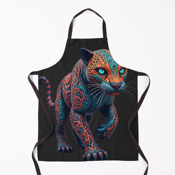 Item preview, Neon Jaguar Alebrije: Techno-Folk Art designed and sold by BGM by AI.